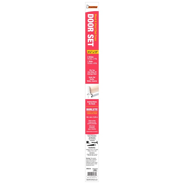Frost King Frost King White Vinyl/Wood Weather Seal For Doors 17 ft. L X 1.5 in. WV21H - main